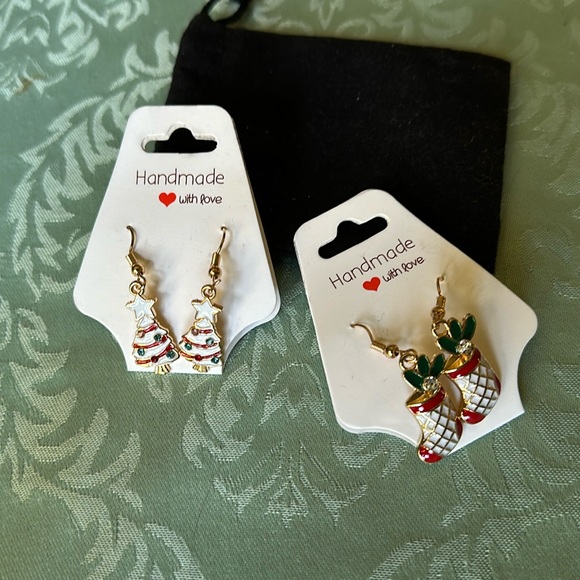 Christmas Tree and Christmas stocking Earrings lot🎄🎁 - Picture 1 of 5